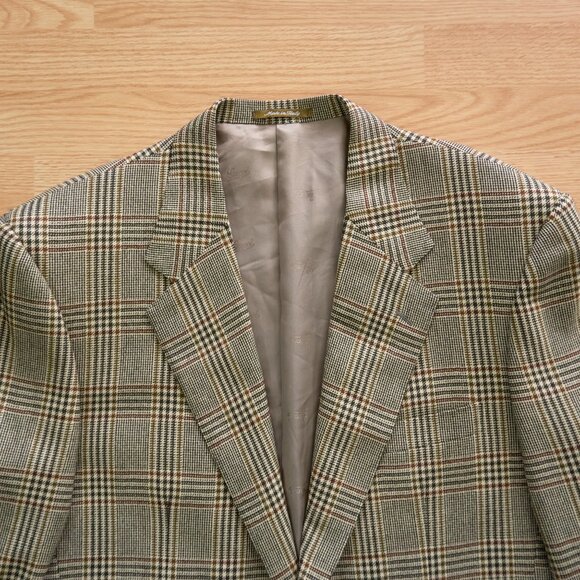 GUCCI Glen Plaid Cashmere Men's Vintage Blazer, Size 52 R, Made in Italy - Picture 2 of 14